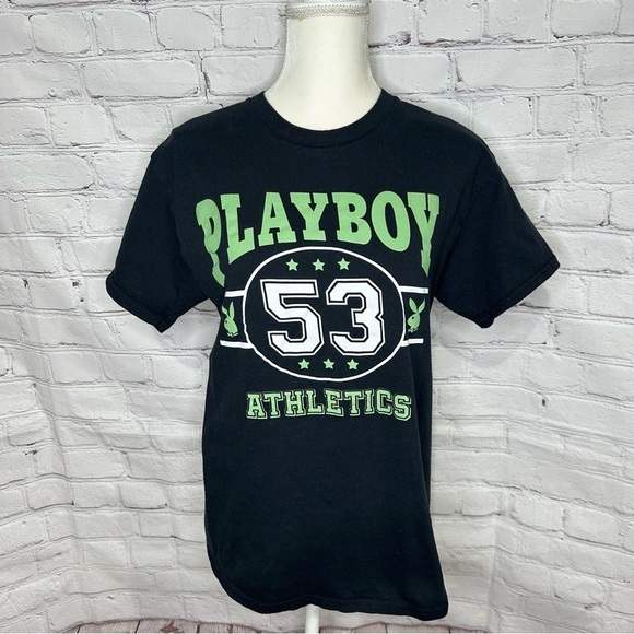 PLAYBOY Tops - Playboy Athletics Varsity short sleeve graphic T-shirt